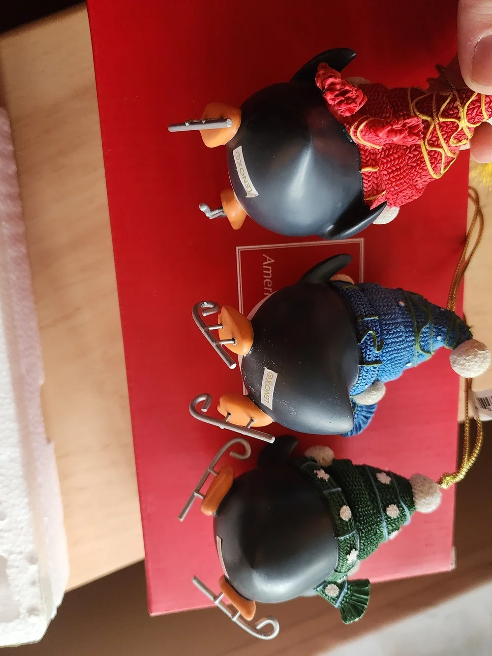 Lenox Porcelain Penguin Christmas Tree Ornaments Set of 3 — NIB
